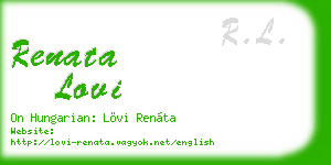 renata lovi business card